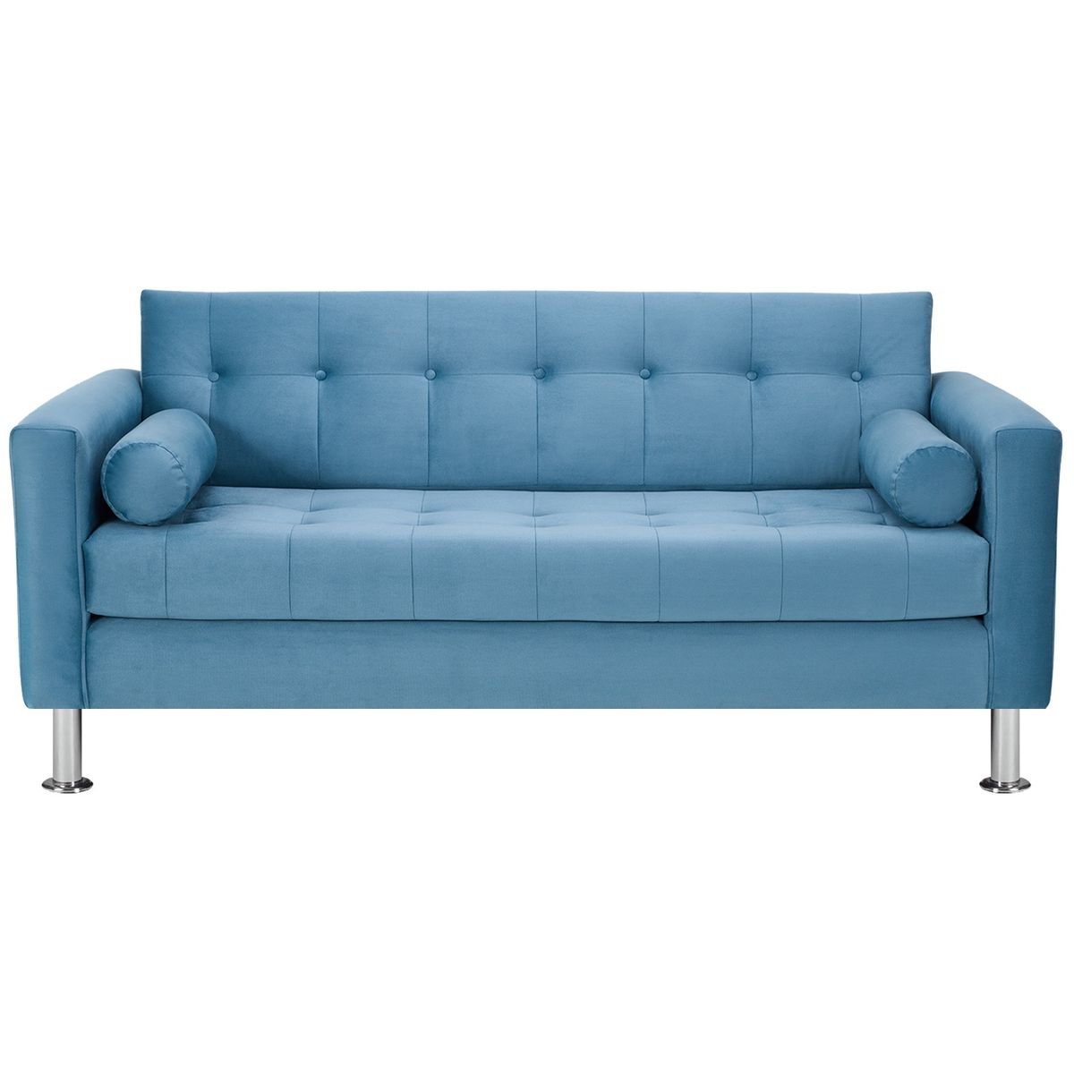 BODEVIR - Sofa Retro 3C Felpa 12 Azul Petroleo