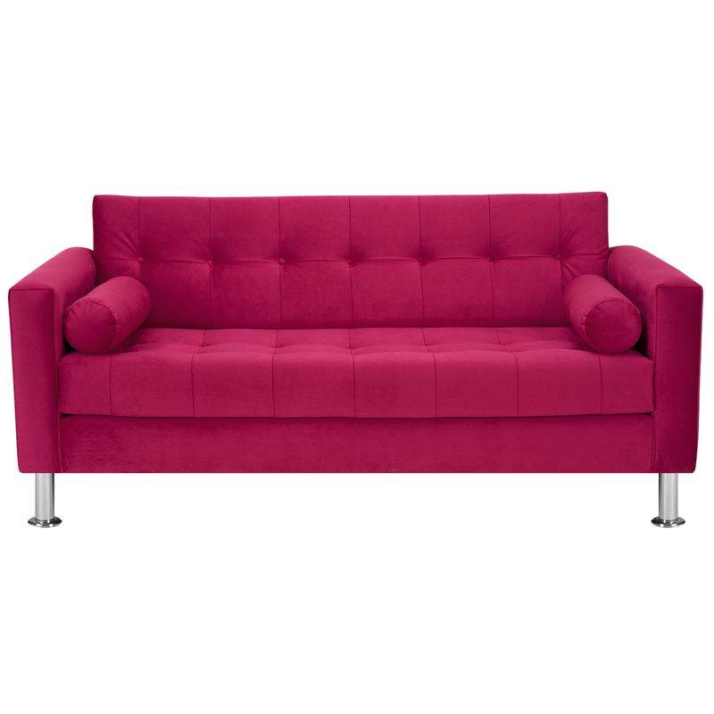 BODEVIR - Sofa Retro 3C Felpa 12 Burdeo