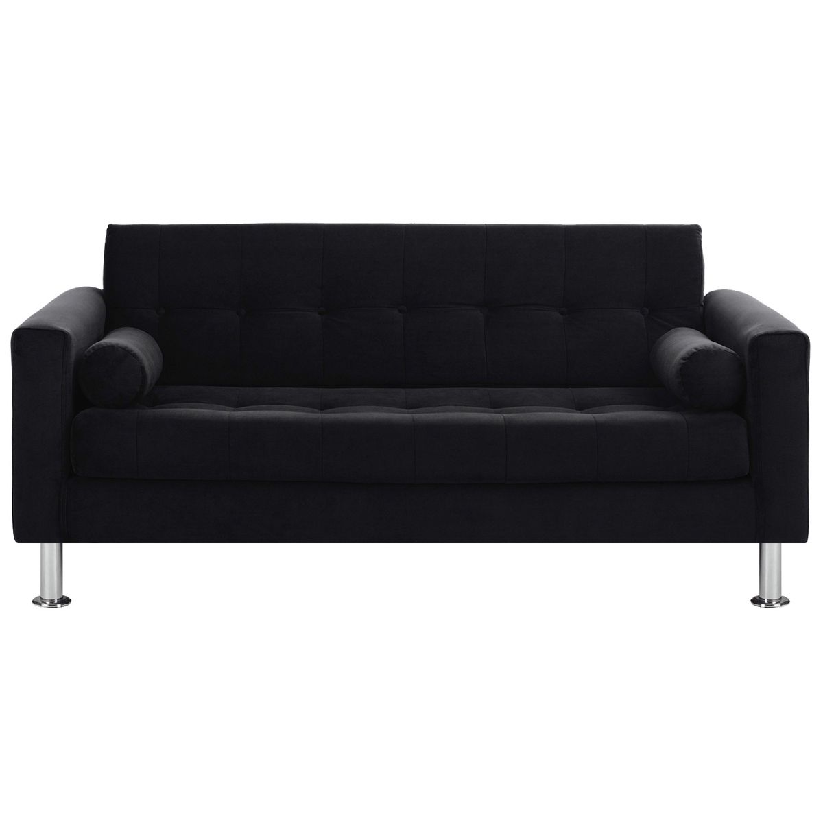 BODEVIR - Sofa Retro 3C Felpa 12 Negro