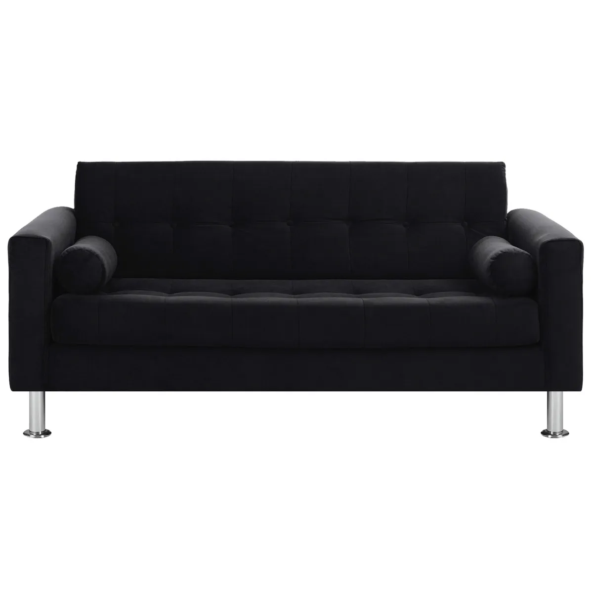 BODEVIR - Sofa Retro 3C Felpa 12 Negro