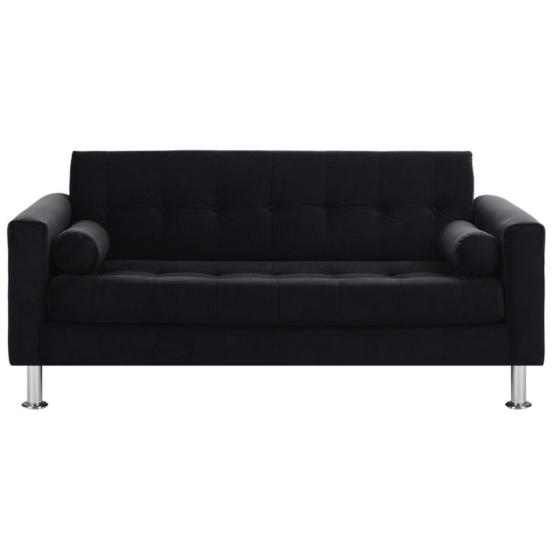 BODEVIR - Sofa Retro 3C Felpa 12 Negro