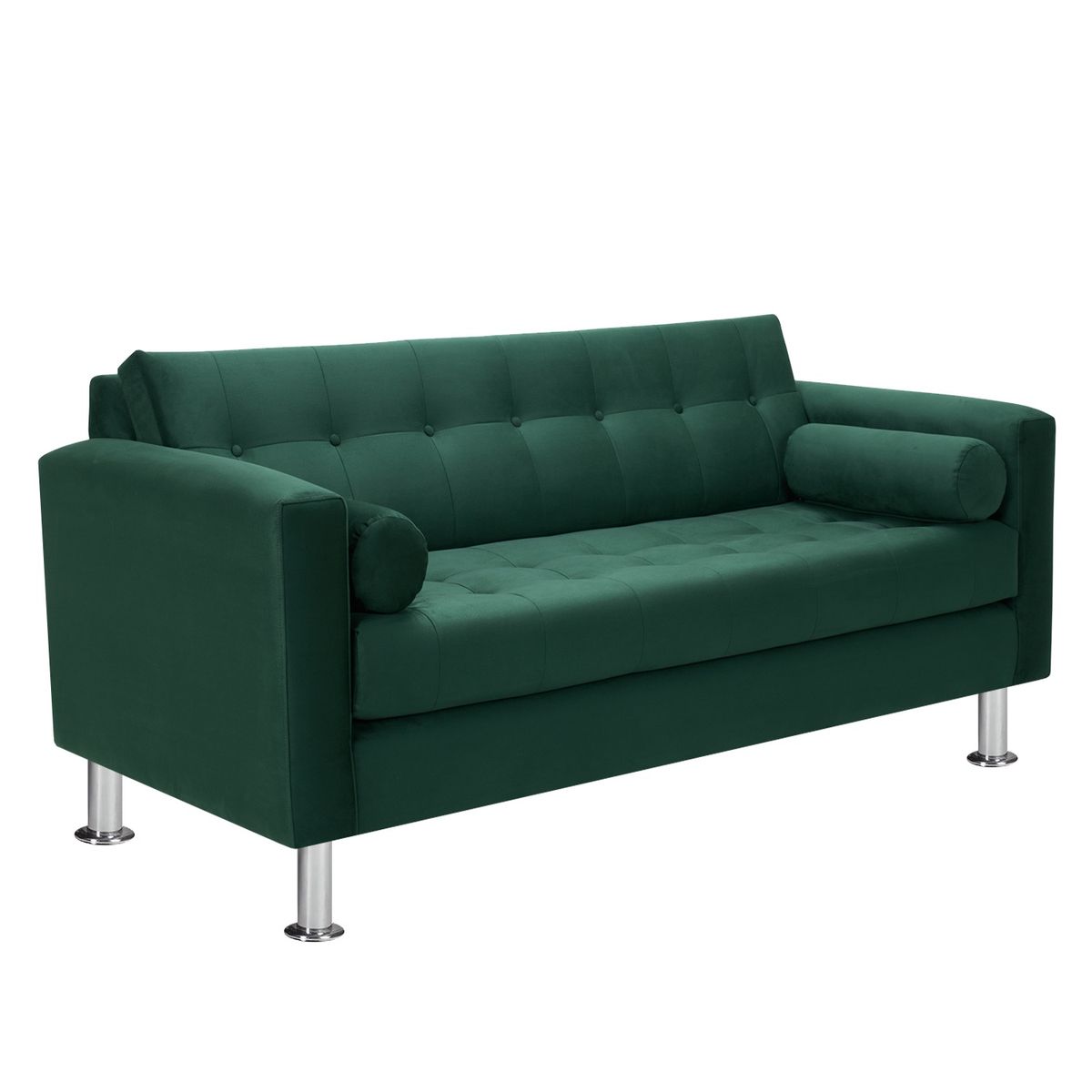 BODEVIR - Sofa Retro 3C Felpa 12 Verde Botella