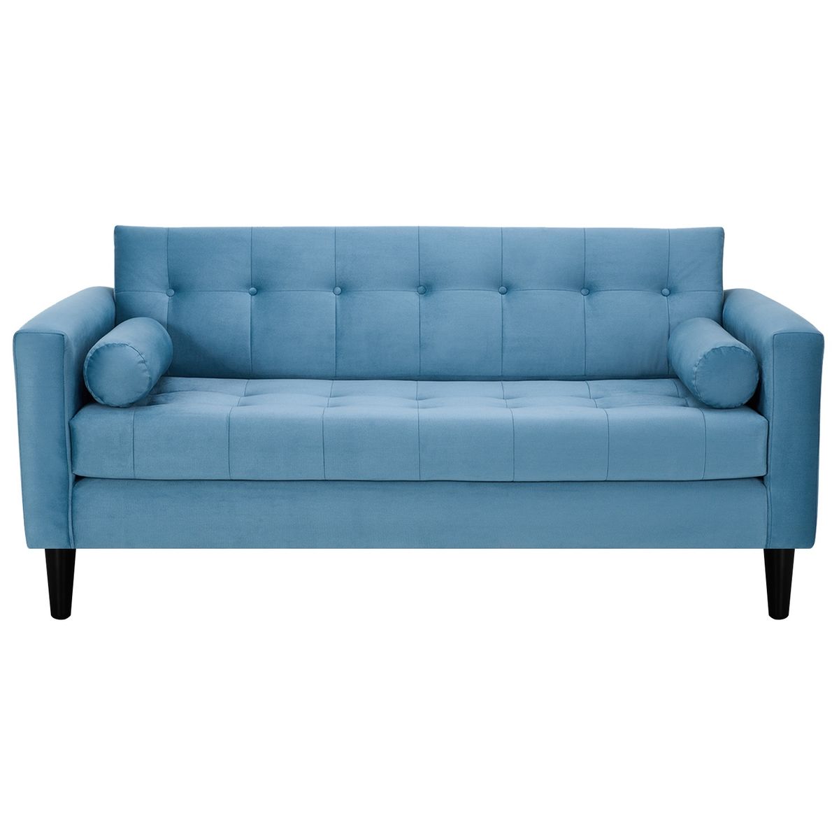 BODEVIR - Sofa Retro 3C+1+1 Felpa 00 Azul Petroleo