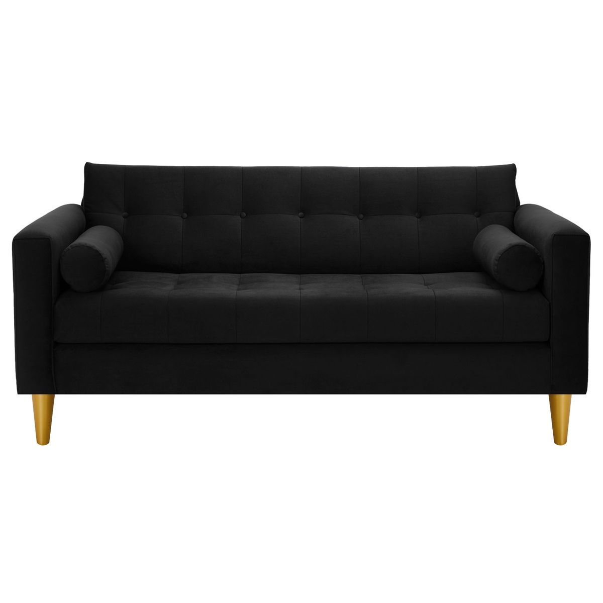 BODEVIR - Sofa Retro 3C+1+1 Felpa 01 Negro