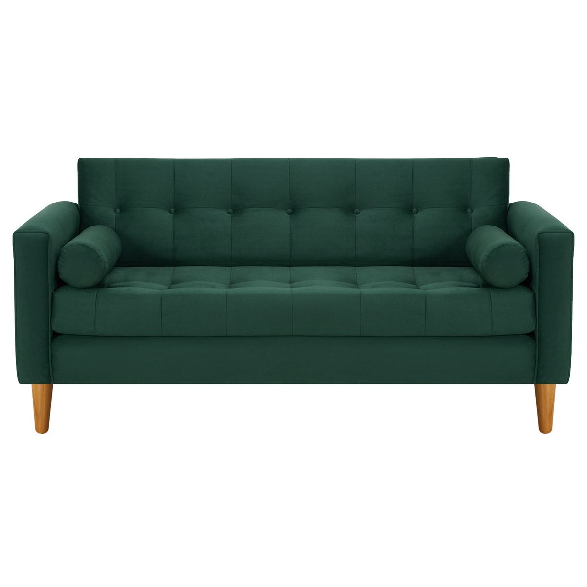 BODEVIR - Sofa Retro 3C+1+1 Felpa 04 Verde Botella