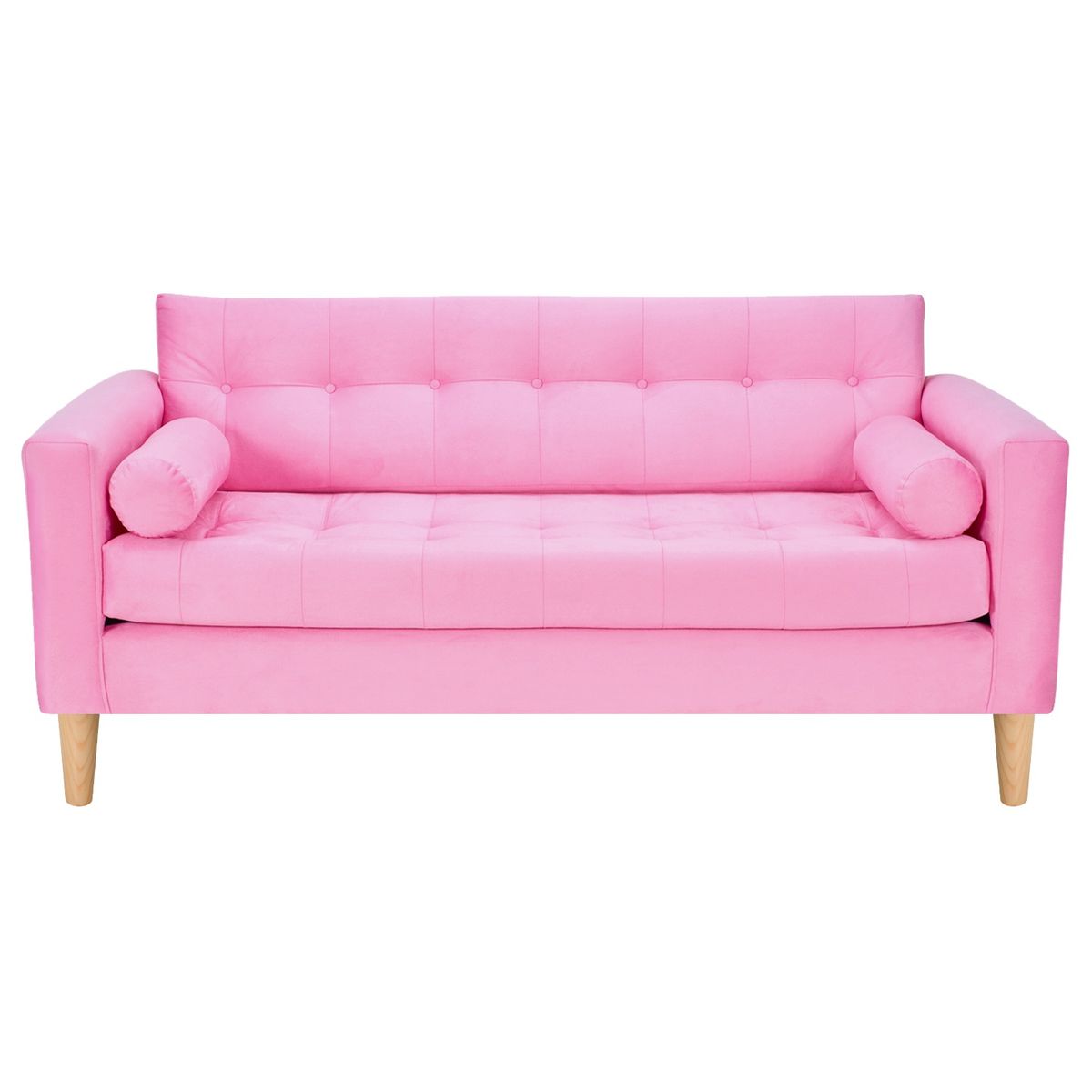 BODEVIR - Sofa Retro 3C+1+1 Felpa 05 Rosado