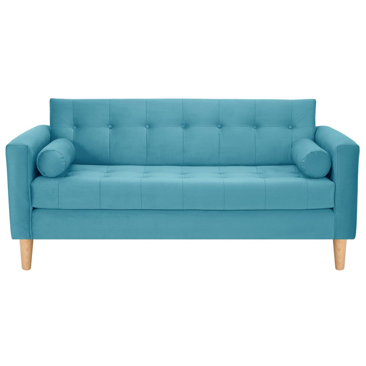 BODEVIR - Sofa Retro 3C+1+1 Felpa 05 Turquesa