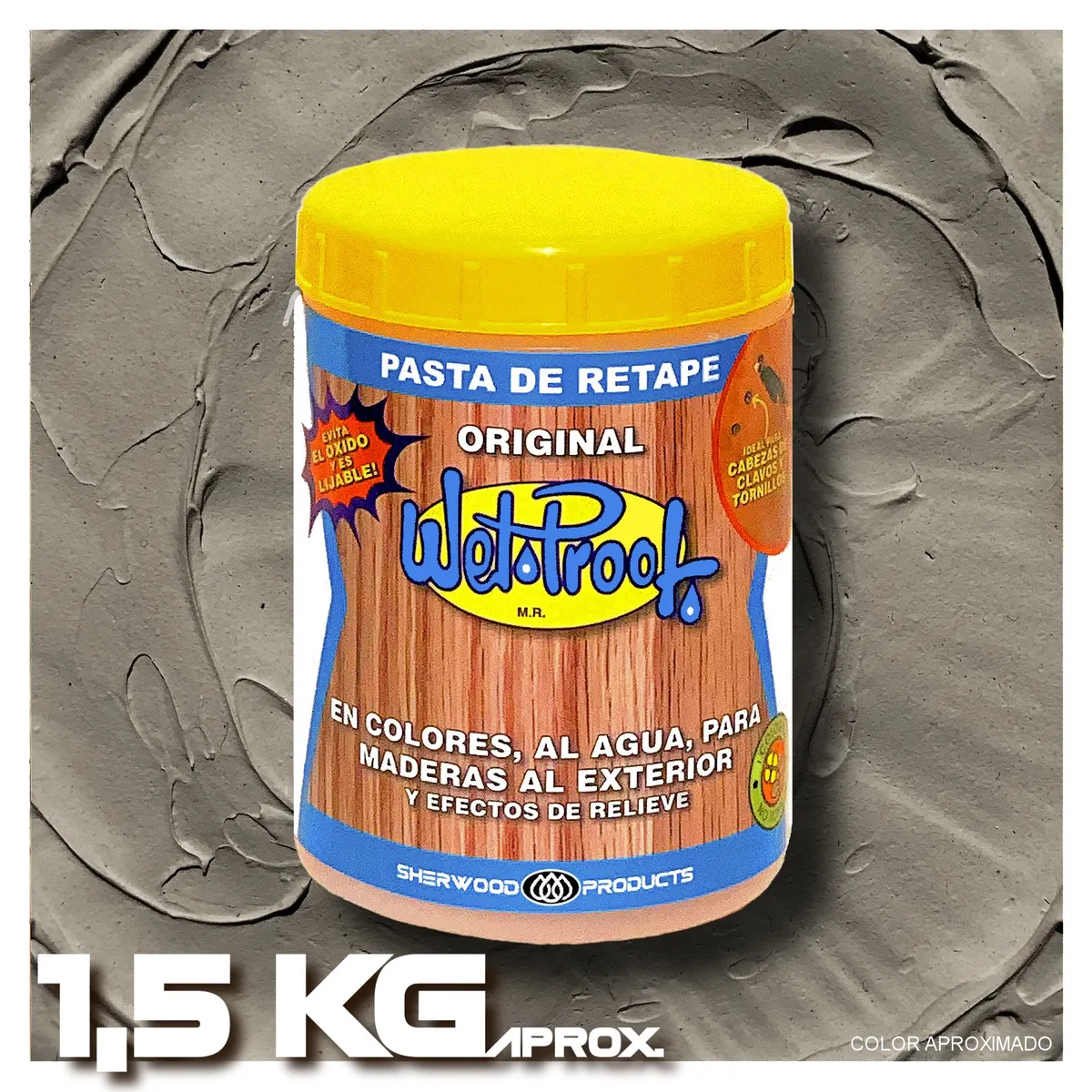 WETPROOF - PASTA DE RETAPE WET PROOF® TAUPÉ PARA MADERA EXTERIOR 1,5 KG