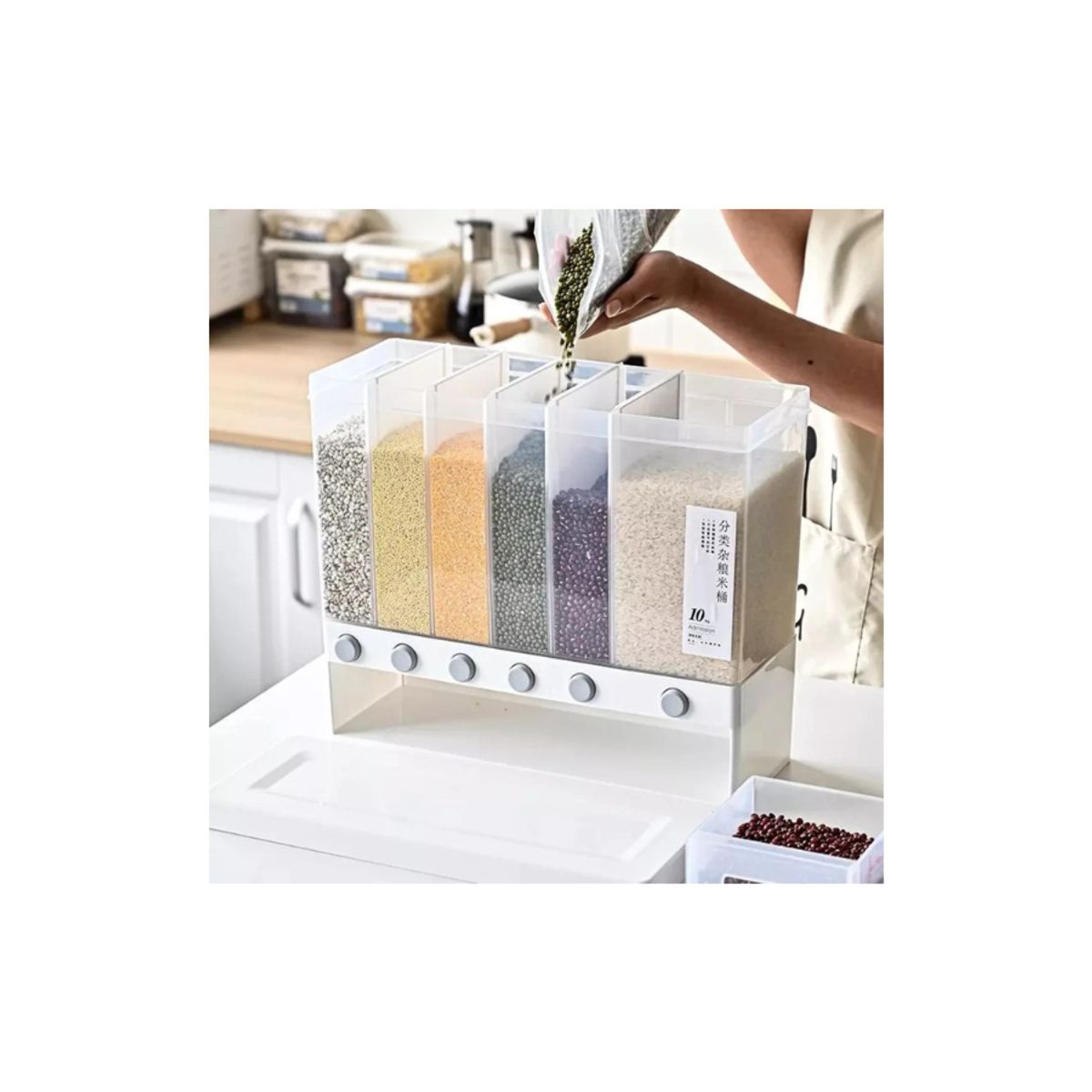 RAF - Dispensador Múltiple De Mesa Cereal Granos Frutos Secos