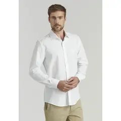 FEROUCH - Camisa Austin Smart Casual Blanco