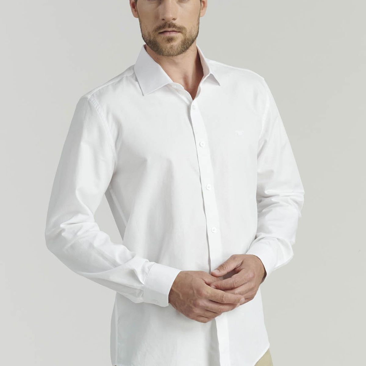 FEROUCH - Camisa Austin Smart Casual Blanco Ferouch