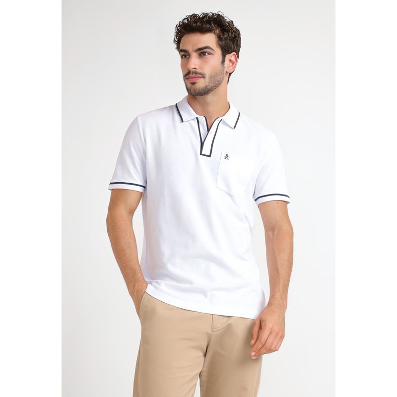 ORIGINAL PENGUIN - Polera Polo De Hombre The Earl Blanco Original Penguin