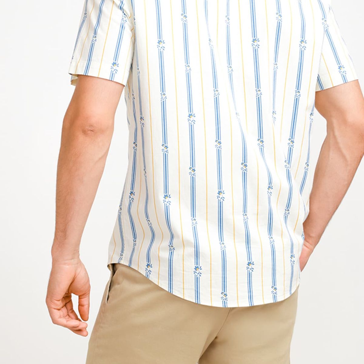 ORIGINAL PENGUIN - Camisa De Hombre Algodón Estampado Beige