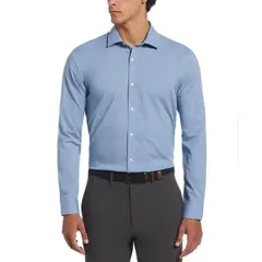 ORIGINAL PENGUIN - Camisa De Hombre Formal Liso Celeste