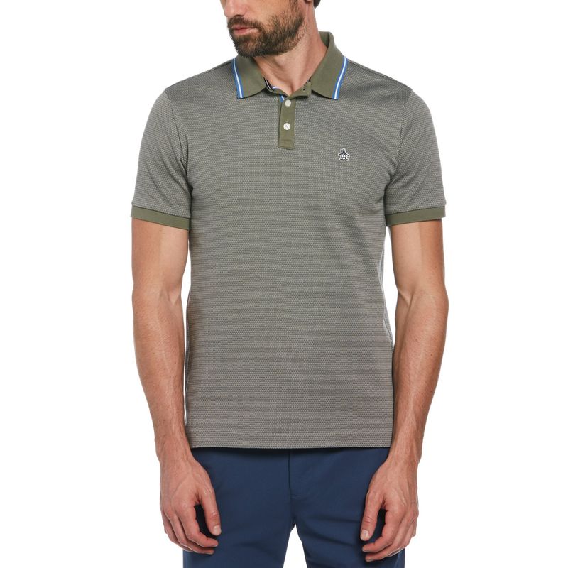 ORIGINAL PENGUIN - Polera Polo De Hombre Knit Microdesign Militar Original Penguin