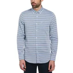 ORIGINAL PENGUIN - Camisa De Hombre Rayas Azul
