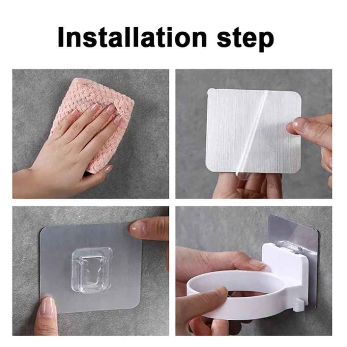 GENERICO - Soporte Porta Secador Cabello Base Utensilios Baño