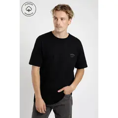 FROENS - Polera manga corta hombre Front text negro - Algodón orgánico