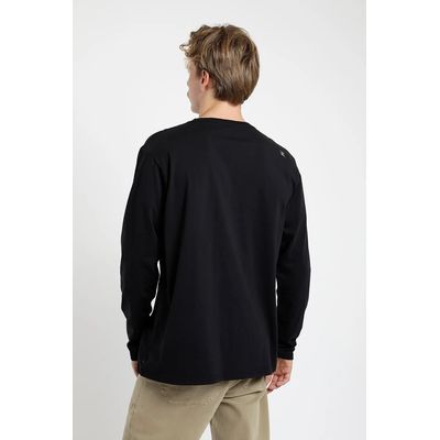 Imagen 2 del producto Polera manga larga hombre Bolsillo negro - Algodón orgánico