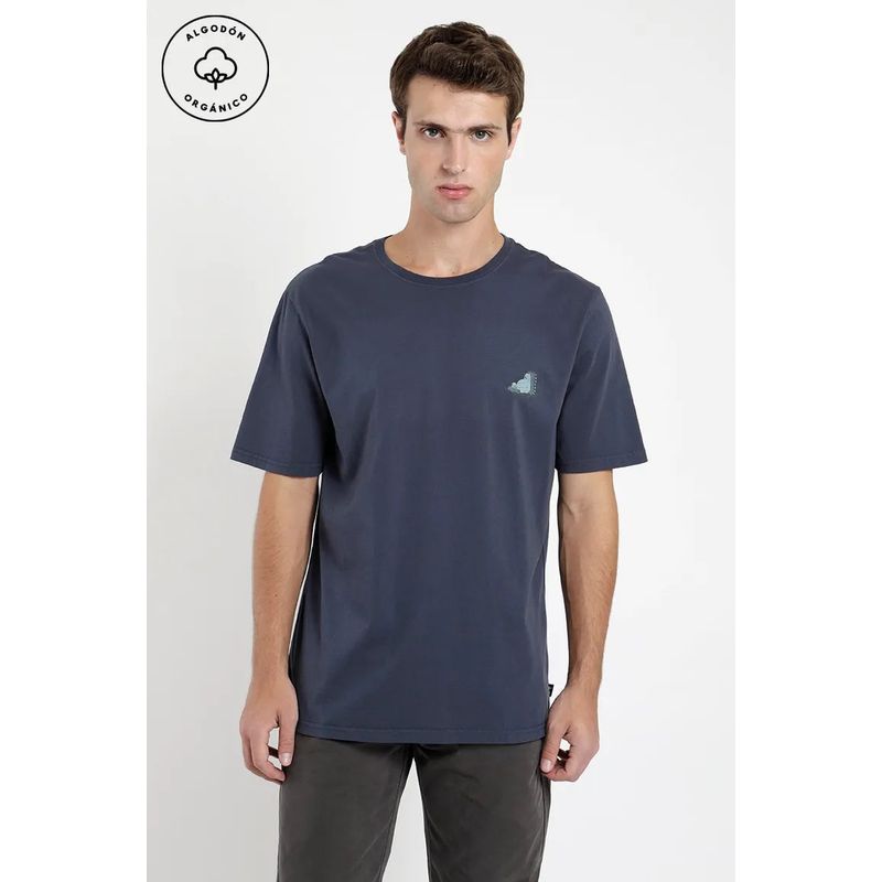 FROENS - Polera manga corta hombre Oso flojo azul algodón orgánico Froens