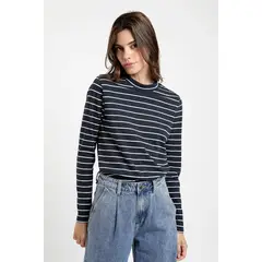 FROENS - Polera manga larga Palma azul - Algodón orgánico