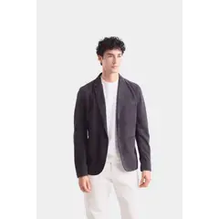 VELEZ - Blazer niger de gamuza para hombre fit semi ajustado