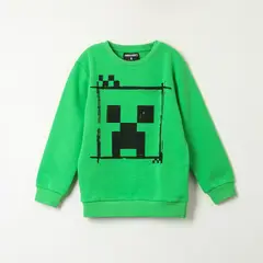MINECRAFT - Poleron Niño Creeper Face Verde