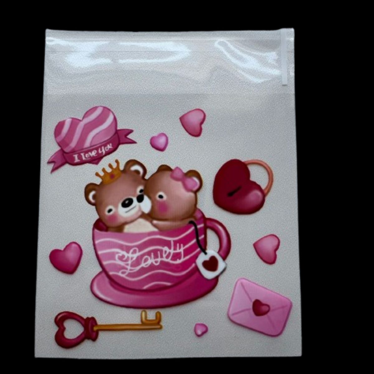 GENERICO - Bolsas San Valentin C 10x10+2cm autoadhesiva 100un