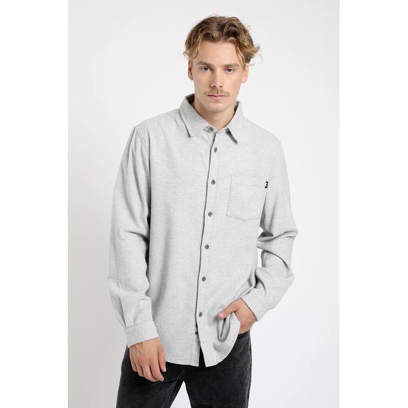 FROENS - Camisa manga larga Flannel gris Froens
