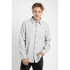 FROENS - Camisa manga larga Flannel gris