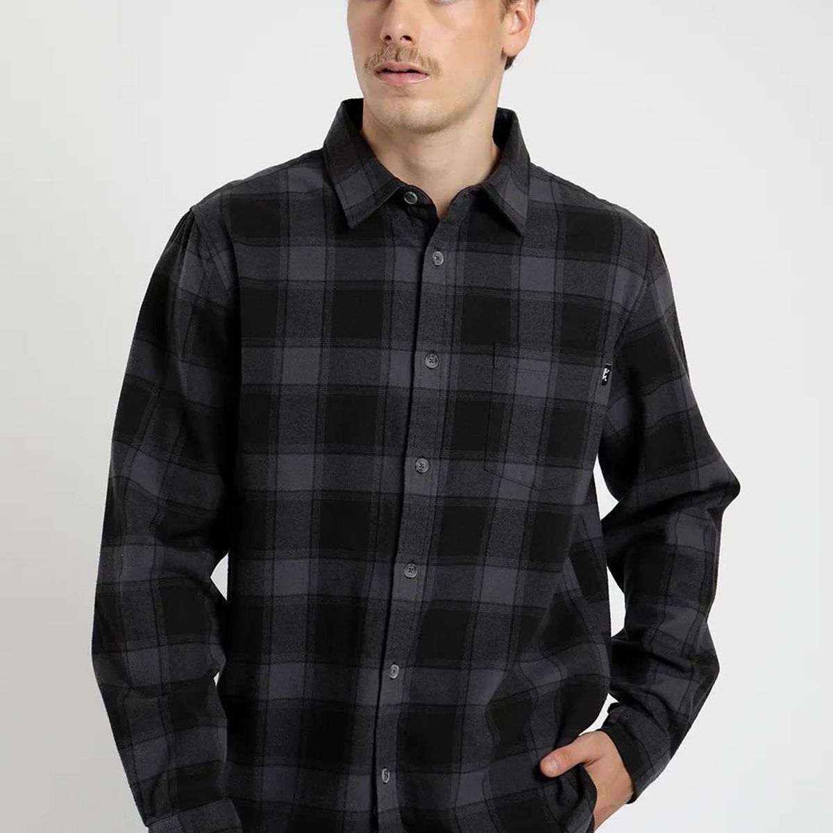 FROENS - Camisa manga larga Flannel gris Froens