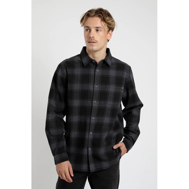 FROENS - Camisa manga larga Flannel gris Froens