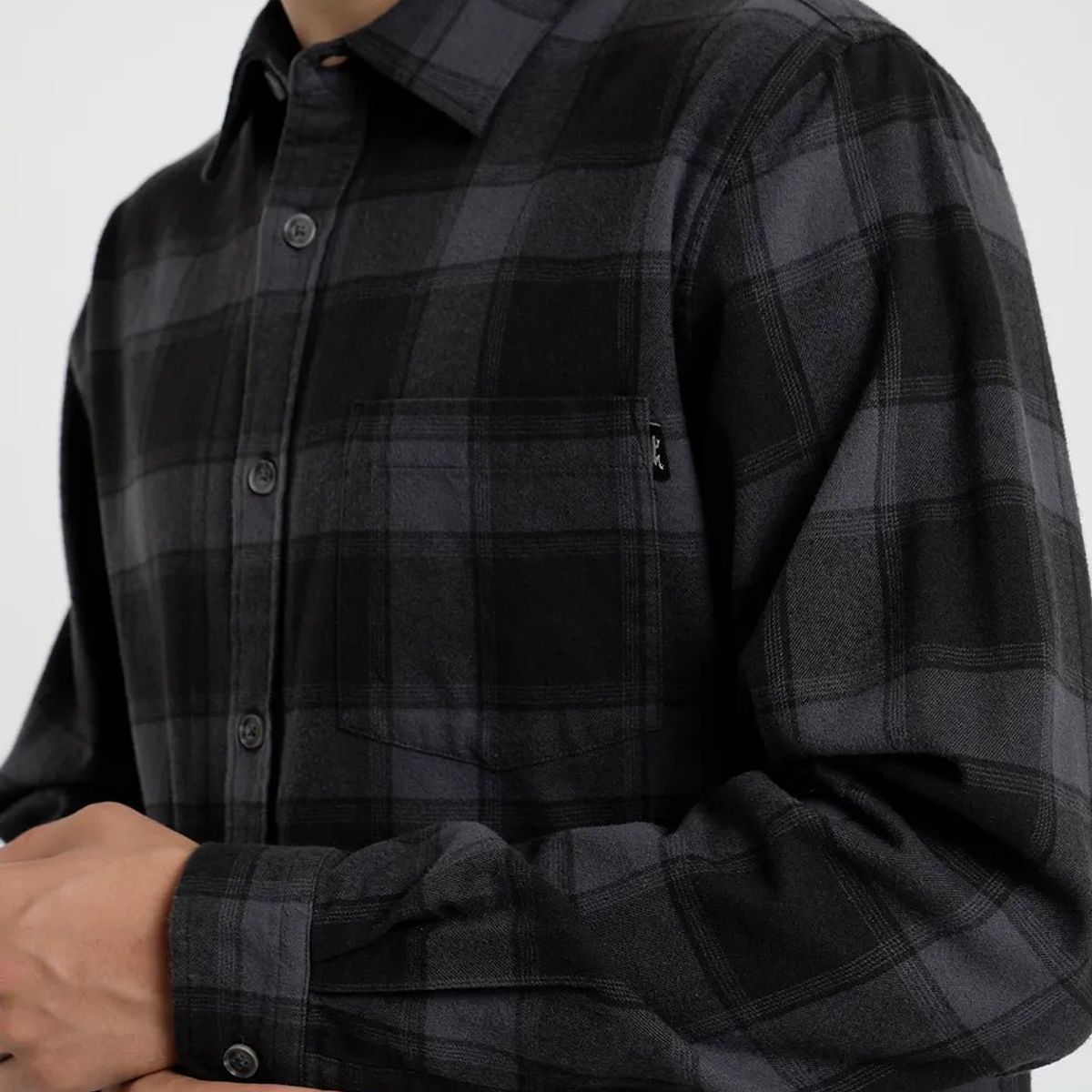 FROENS - Camisa manga larga Flannel gris Froens