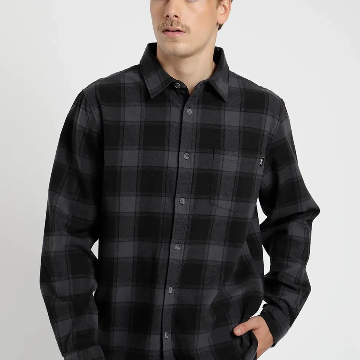 FROENS - Camisa manga larga Flannel gris Froens