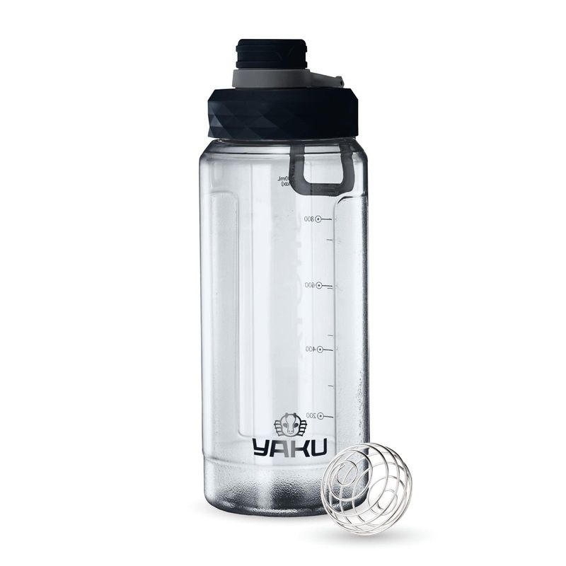 OEM - BOTELLA SHAKER PLÁSTICO 1100 ML LARIMAR NEGRO