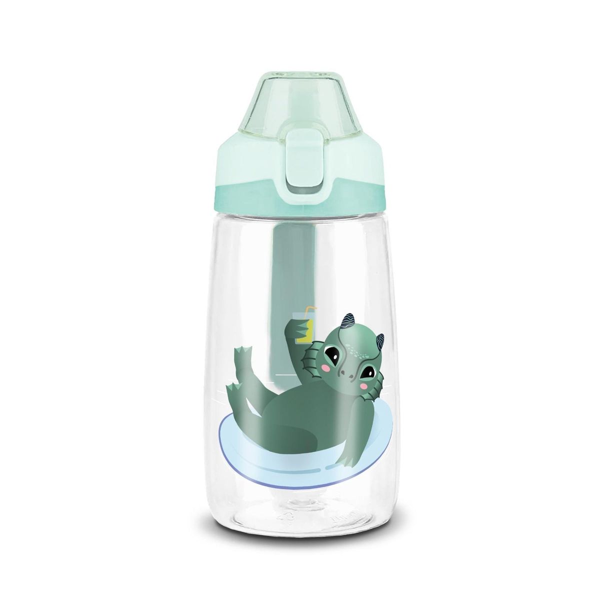 OEM - BOTELLA INFANTIL PLÁSTICO 500 ML CORAL VERDE