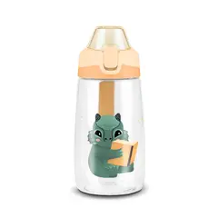 OEM - BOTELLA INFANTIL PLÁSTICO 500 ML CORAL NARANJA