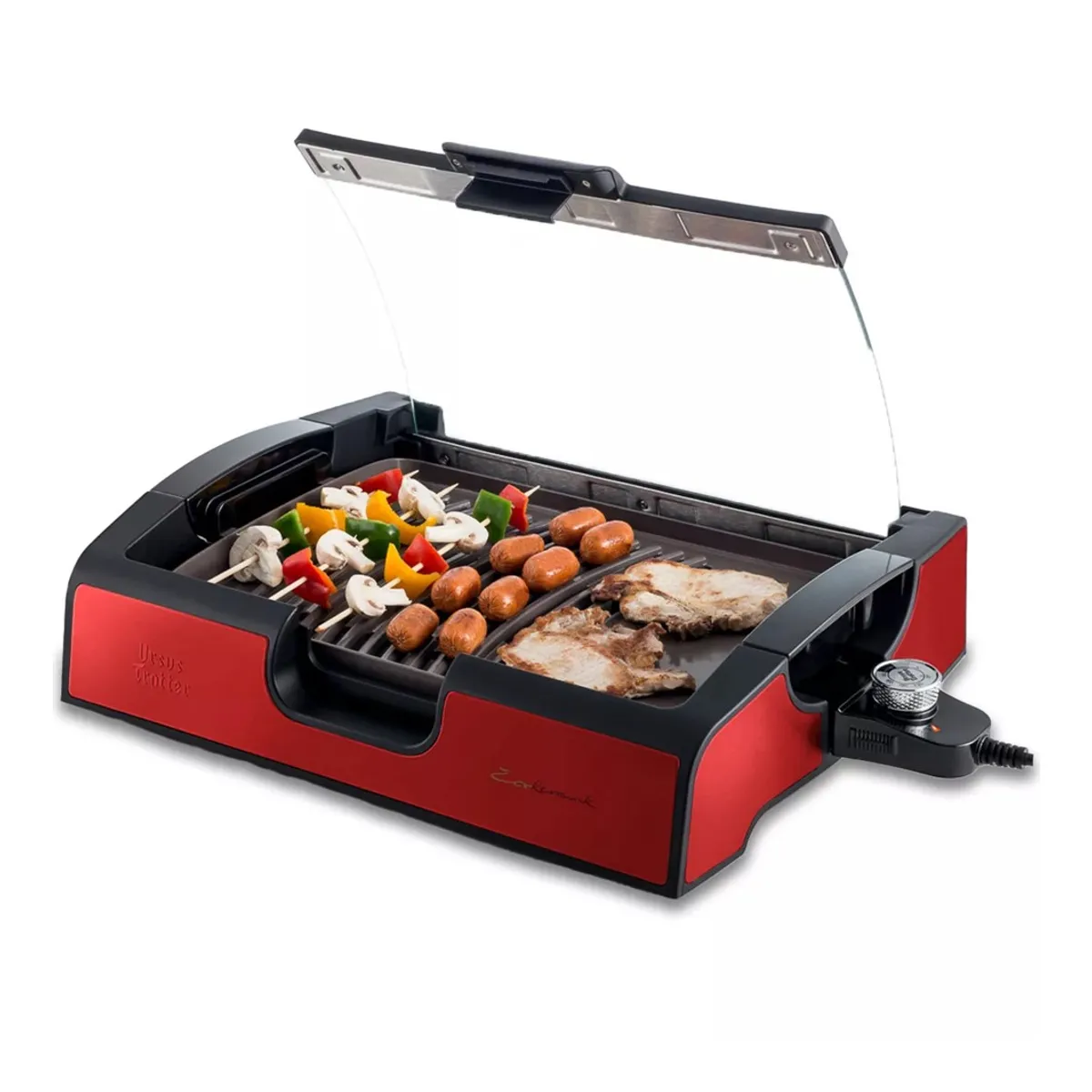 URSUS TROTTER - Parrilla Eléctrica Ursus Trotter Ecokeramik Red Tapa Ceramic