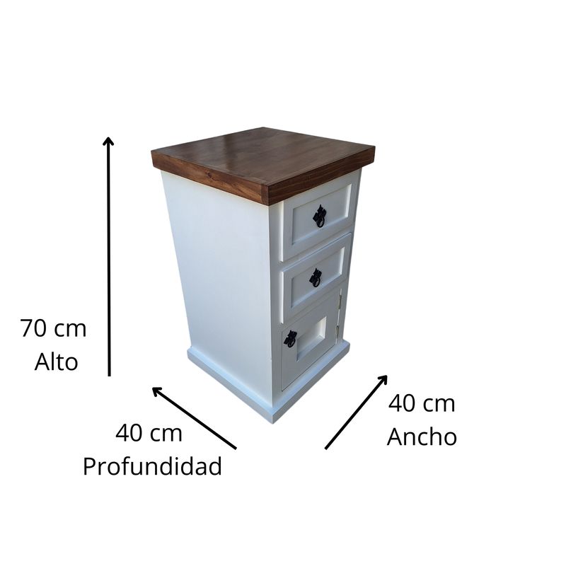 CASAHOGGAR - Velador Rustico Pack Blanco Bicolor Consenza
