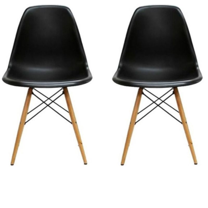 BEGONIA - Set De 2 Sillas Begônia Eames Paris Para Comedor negras