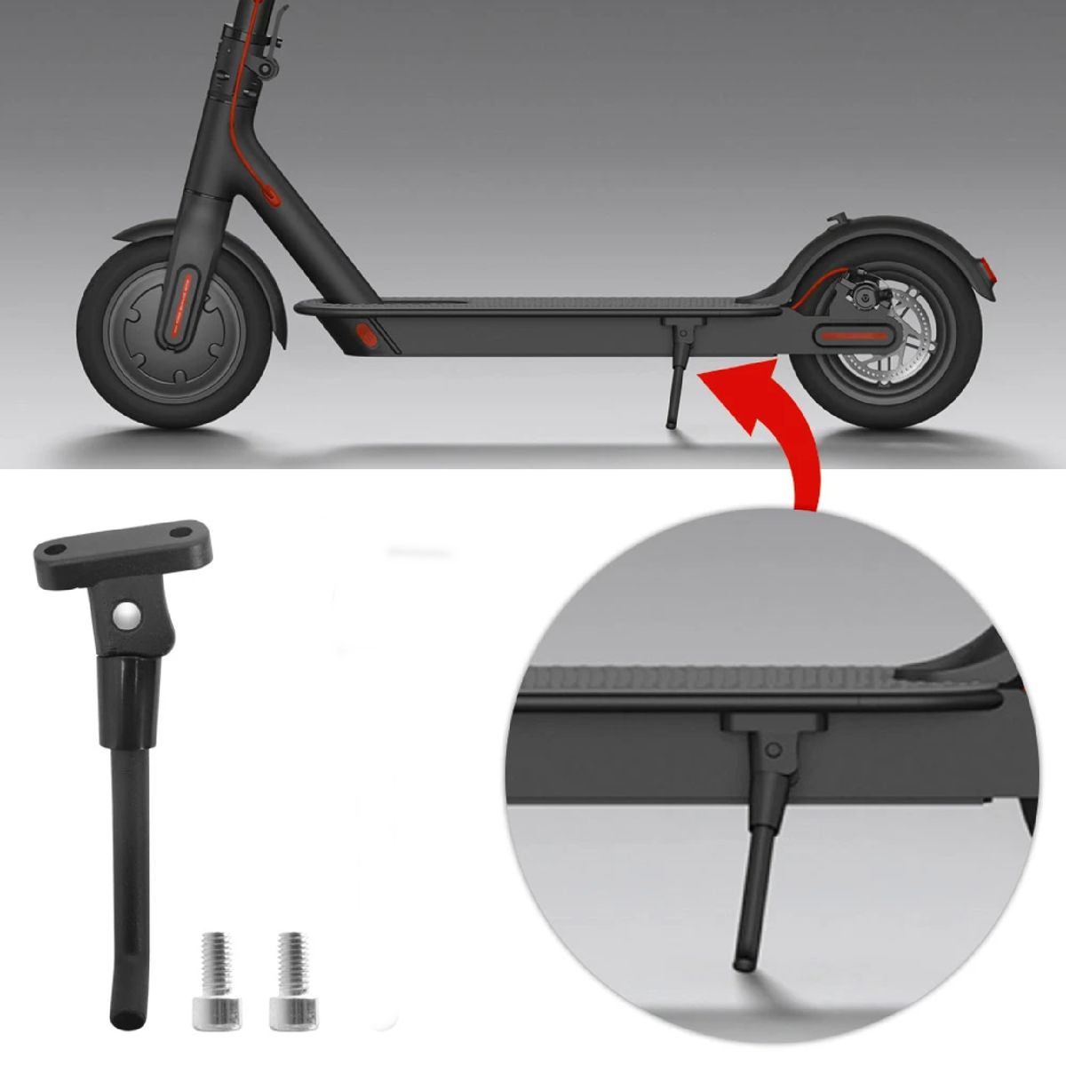 GENERICO - Pata De Apoyo Soporte Scooter Xiaomi M365pro Y Similares