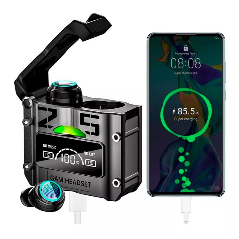 GENERICO - Audífonos Inalámbricos Bluethooth M25 con Cargador de telefono