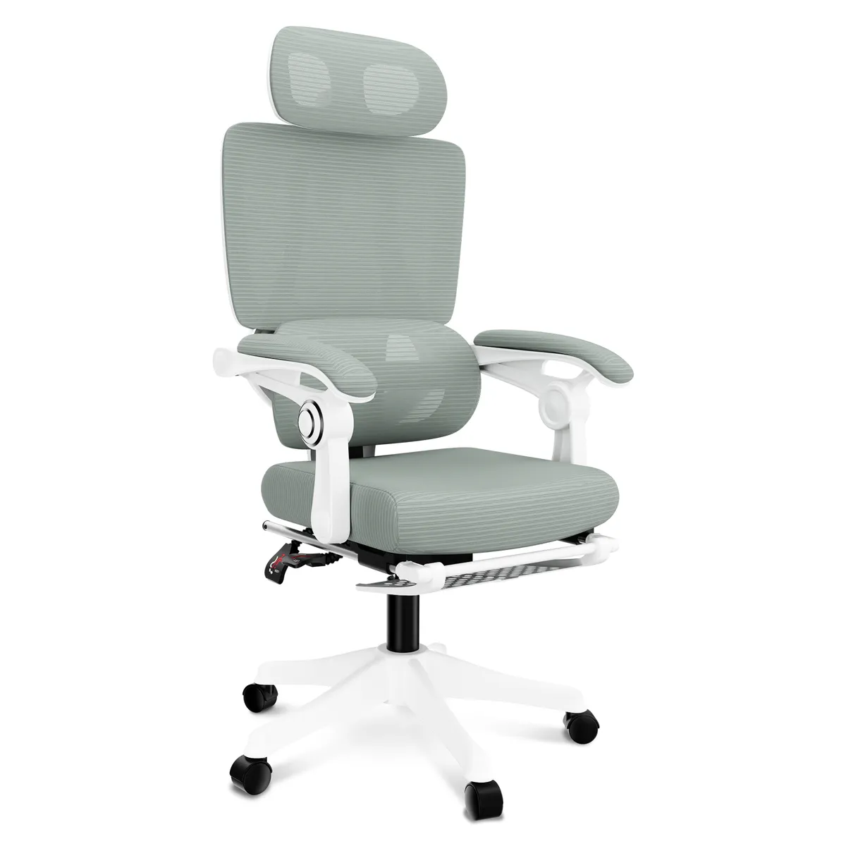 HALMAN - Silla Escritorio Ergonómica Reclinable 150°-Reposapiés
