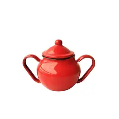 GENERICO - Azucarero Enlozado Vintage 500 Ml Rojo