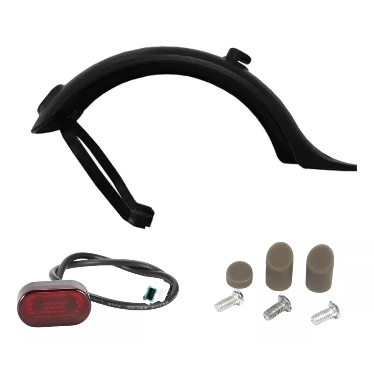 GENERICO - Tapabarro Trasero Para Scooter Xiaomi M365 + Luz + Sujetador