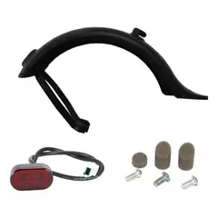 GENERICO - Tapabarro Trasero Para Scooter Xiaomi M365 + Luz + Sujetador