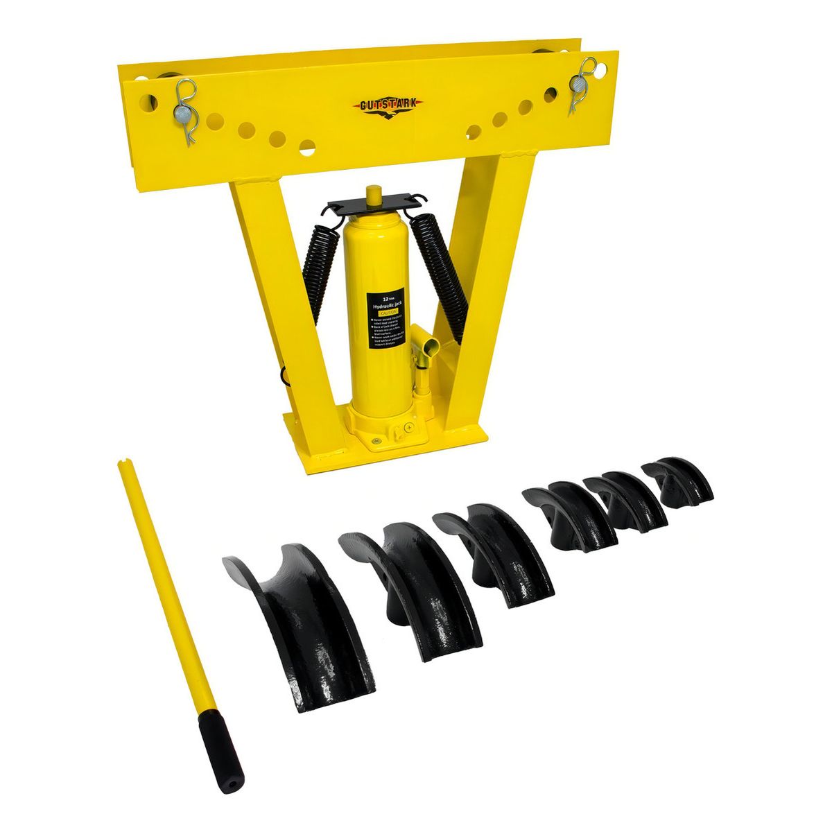 GUTSTARK - Dobladora Tubo Manual Hidraulica 12 T Industrial 1/2 A 2 In