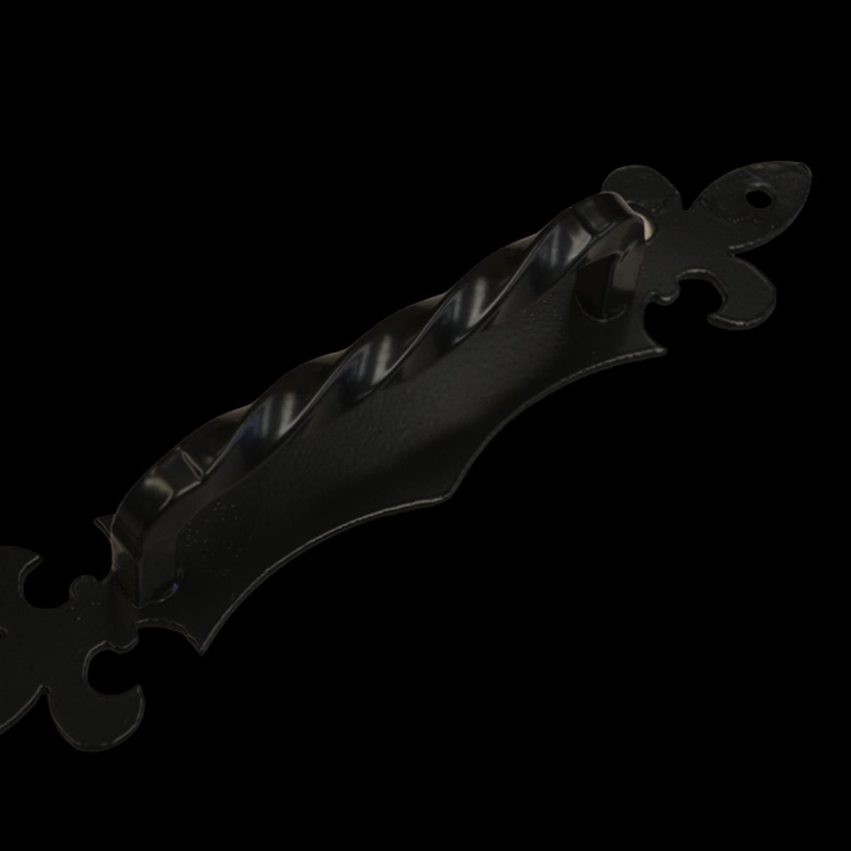 NACIONAL - Manilla Negra Lis Con Base Colonial 24 Cm.