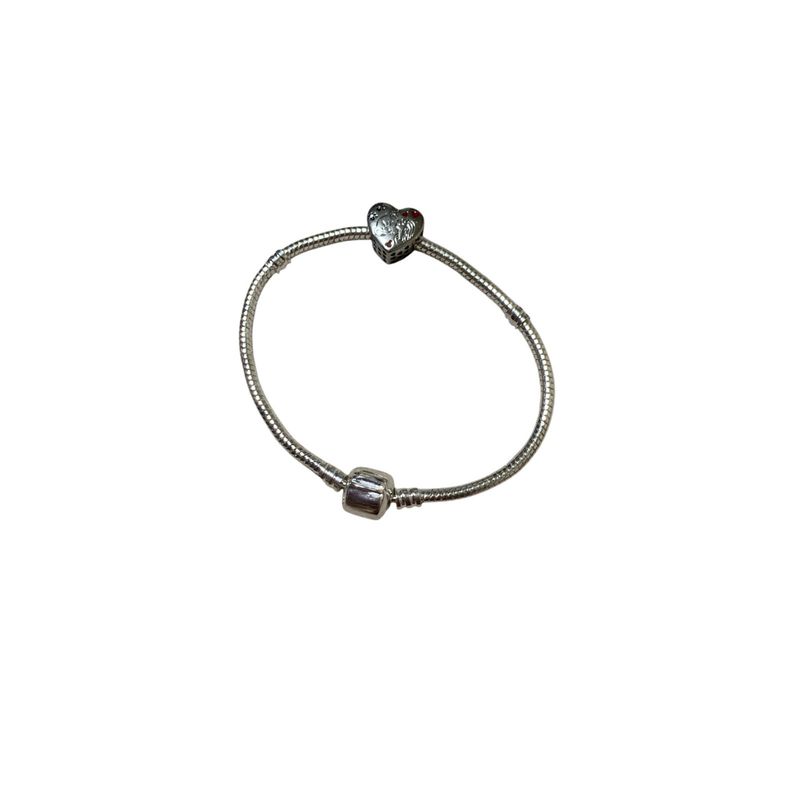 TAROT CHURRUCA OFICIAL - Pulsera de fantasía con dije corazón  con diseño de gatito de plata