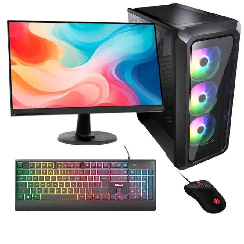 GENERICO - Pc Gamer Ryzen 5 5500 + Rx 580 + Monitor 24 + Bluetooth/wifi